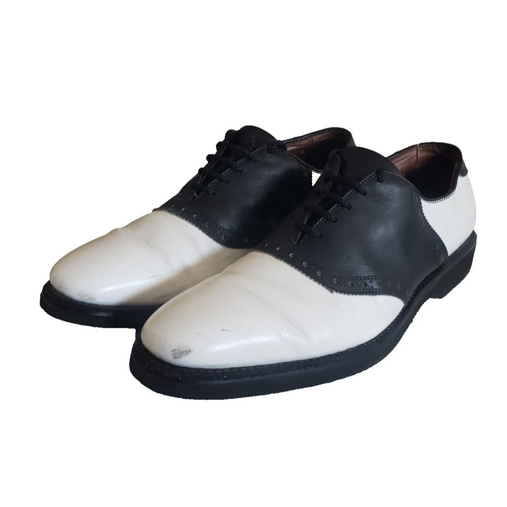 VTG Allen Edmonds Oakmont Men's Size 9.5A Matte Saddle Two Tone Brogue Oxford